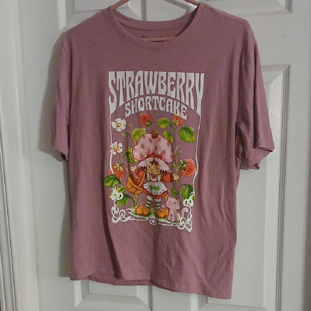 Ardene Pink Graphic Tee with Strawberry Shortcake